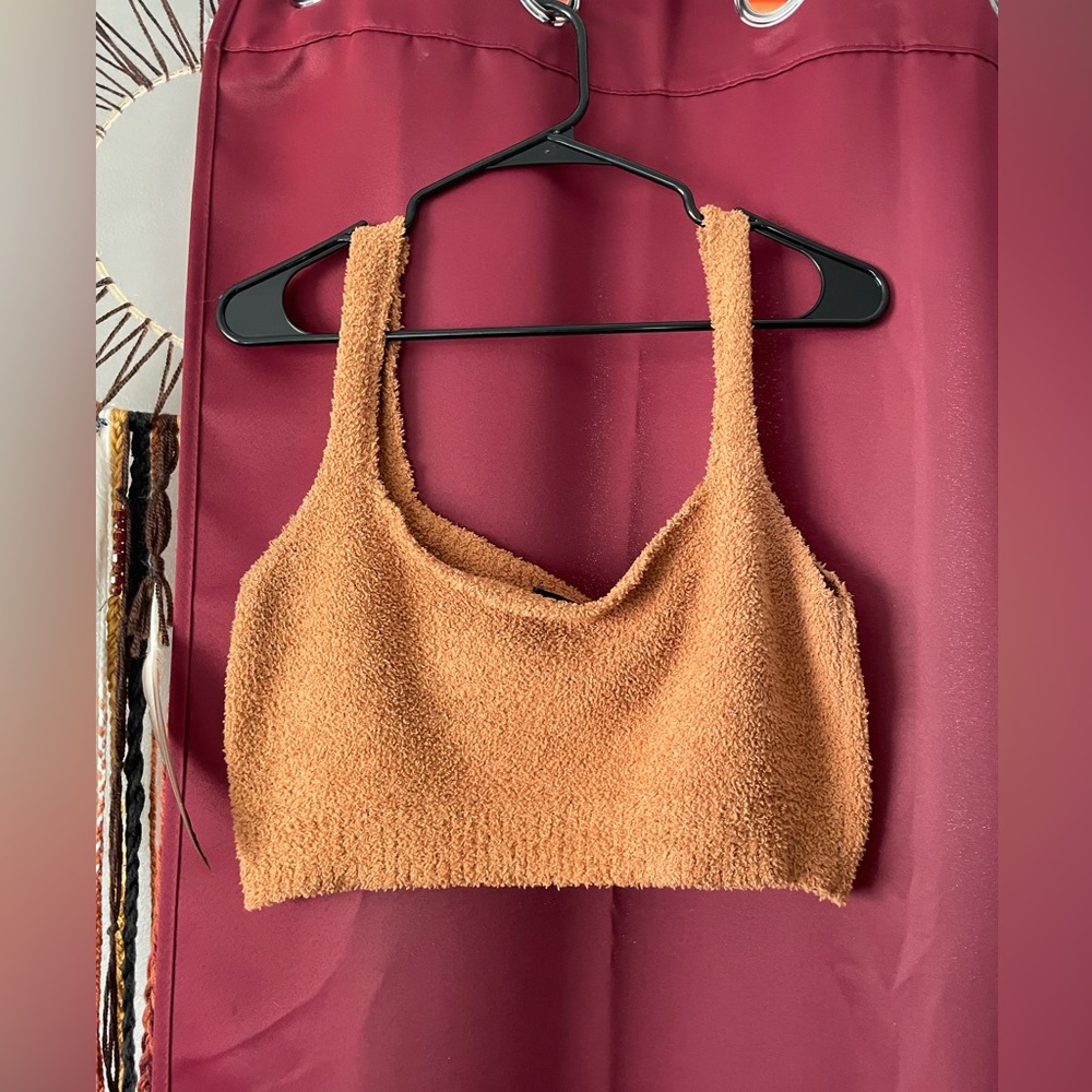 fuzzy/ cropped/ forever21 /tank top/SMALL